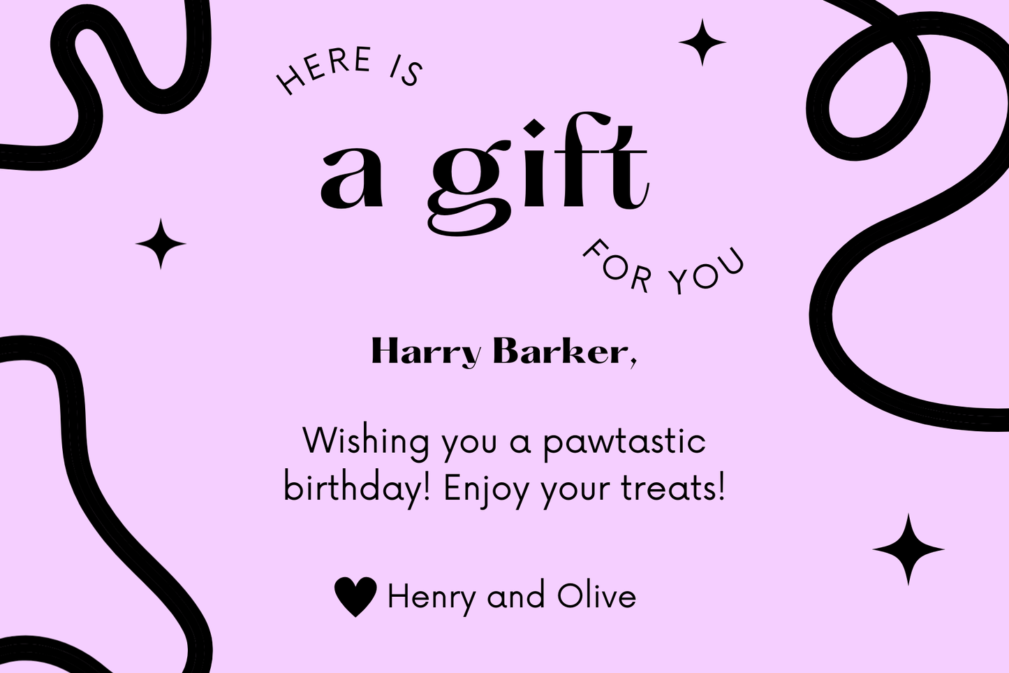 Complimentary Gift Message